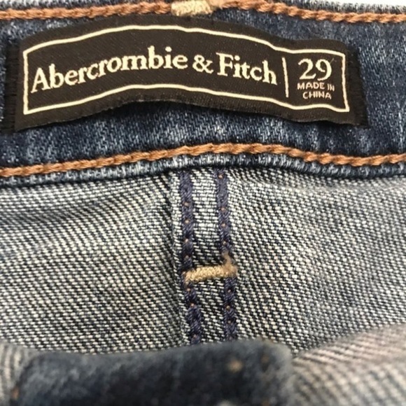 Abercrombie & Fitch Mini Frayed Hem Snaps Skirt  Size 29 - Picture 3 of 9